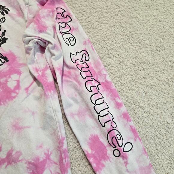 Vans Far Future Pink Tie-dye Wash Long Sleeve T-shirt Size XS New Preppy - Picture 8 of 9